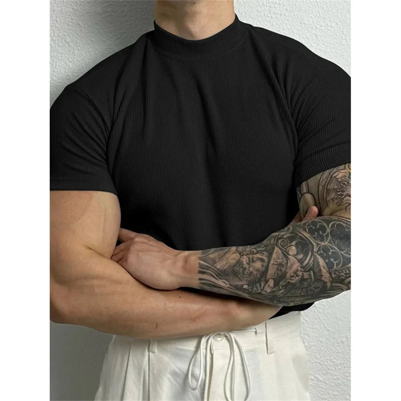 High Collar Fitness T-Shirt